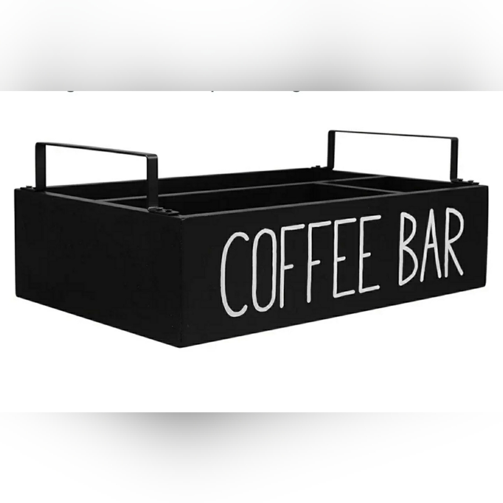 Cabilock NIB Wooden Storage Box with Multi-Compartment for Tea Bags